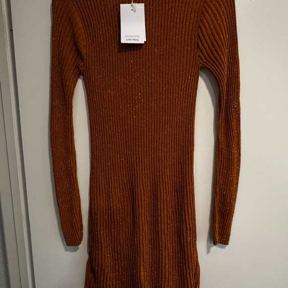 & Other Stories Stockholm Atelier Ribbed Sweater Dress – Camel – Size S – NWT - Picture 6 of 8
